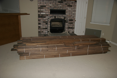 raw Walnut flooring